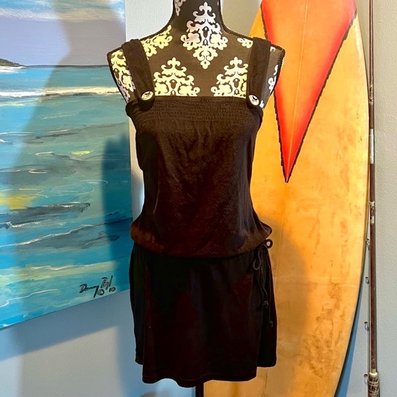 Roxy,Terry Bathing Suit Cover-Up, Great Buttons:) Size Large